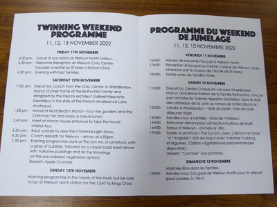 twinning visit programme